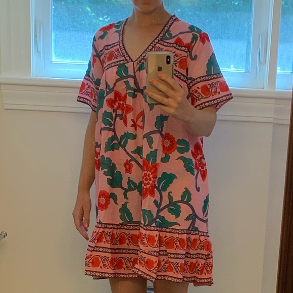 J. Crew V-neck tunic dress in floral block print - Picture 10 of 13
